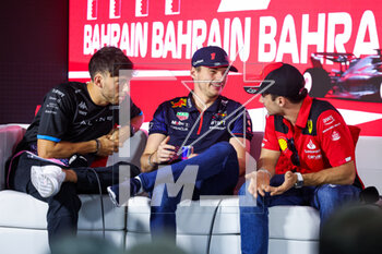 2023-03-02 - GASLY Pierre (fra), Alpine F1 Team A523, VERSTAPPEN Max (ned), Red Bull Racing RB19, LECLERC Charles (mco), Scuderia Ferrari SF-23, portrait during the Formula 1 Gulf Air Bahrain Grand Prix 2023, 1st round of the 2023 FIA Formula One World Championship from March 2
3 to 5, 2023 on the Bahrain International Circuit, in Sakhir, Bahrain - F1 - BAHRAIN GRAND PRIX 2023 - FORMULA 1 - MOTORS