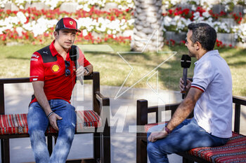 2023-03-02 - LECLERC Charles (mco), Scuderia Ferrari SF-23, portrait interview Dupin Lourant, portrait Canal + during the Formula 1 Gulf Air Bahrain Grand Prix 2023, 1st round of the 2023 FIA Formula One World Championship from March 2 to 5, 2023 on the Bahrain International Circuit, in Sakhir, Bahrain - F1 - BAHRAIN GRAND PRIX 2023 - FORMULA 1 - MOTORS