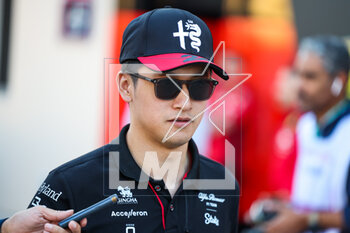 2023-03-02 - ZHOU Guanyu (chi), Alfa Romeo F1 Team Stake C43, portrait during the Formula 1 Gulf Air Bahrain Grand Prix 2023, 1st round of the 2023 FIA Formula One World Championship from March 2 to 5, 2023 on the Bahrain International Circuit, in Sakhir, Bahrain - F1 - BAHRAIN GRAND PRIX 2023 - FORMULA 1 - MOTORS