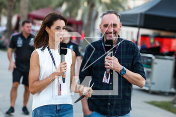 2023-03-02 - LAFFITE Margot & MONTAGNY Franck (fra), TV presenter commentateur Canal+, portrait during the Formula 1 Gulf Air Bahrain Grand Prix 2023, 1st round of the 2023 FIA Formula One World Championship from March 2 to 5, 2023 on the Bahrain International Circuit, in Sakhir, Bahrain - F1 - BAHRAIN GRAND PRIX 2023 - FORMULA 1 - MOTORS