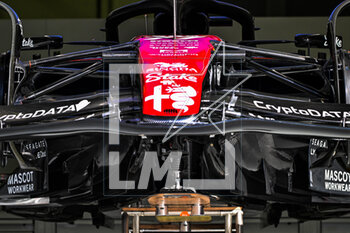 2023-03-02 - Alfa Romeo F1 Team Stake C43, mechanical detail of the turning vanes, floor, suspension and T-Tray during the Formula 1 Gulf Air Bahrain Grand Prix 2023, 1st round of the 2023 FIA Formula One World Championship from March 3 to 5, 2023 on the Bahrain International Circuit, in Sakhir, Bahrain - F1 - BAHRAIN GRAND PRIX 2023 - FORMULA 1 - MOTORS