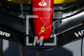 2023-03-03 - Scuderia Ferrari SF-23, mechanical detail of front wing during the Formula 1 Gulf Air Bahrain Grand Prix 2023, 1st round of the 2023 FIA Formula One World Championship from March 2 to 5, 2023 on the Bahrain International Circuit, in Sakhir, Bahrain - F1 - BAHRAIN GRAND PRIX 2023 - FORMULA 1 - MOTORS