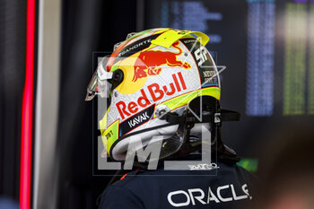 2023-03-03 - PEREZ Sergio (mex), Red Bull Racing RB19, portrait during the Formula 1 Gulf Air Bahrain Grand Prix 2023, 1st round of the 2023 FIA Formula One World Championship from March 2 to 5, 2023 on the Bahrain International Circuit, in Sakhir, Bahrain - F1 - BAHRAIN GRAND PRIX 2023 - FORMULA 1 - MOTORS