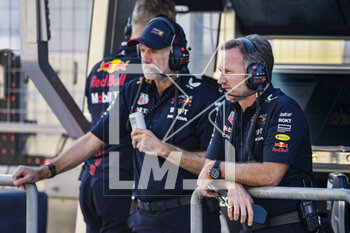 2023-03-03 - HORNER Christian (gbr), Team Principal of Red Bull Racing, portrait NEWEY Adrian (gbr), Chief Technical Officer of Red Bull Racing, portrait during the Formula 1 Gulf Air Bahrain Grand Prix 2023, 1st round of the 2023 FIA Formula One World Championship from March 2 to 5, 2023 on the Bahrain International Circuit, in Sakhir, Bahrain - F1 - BAHRAIN GRAND PRIX 2023 - FORMULA 1 - MOTORS