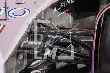 2023-03-03 - Alpine F1 Team A523, mechanical detail during the Formula 1 Gulf Air Bahrain Grand Prix 2023, 1st round of the 2023 FIA Formula One World Championship from March 2 to 5, 2023 on the Bahrain International Circuit, in Sakhir, Bahrain - F1 - BAHRAIN GRAND PRIX 2023 - FORMULA 1 - MOTORS
