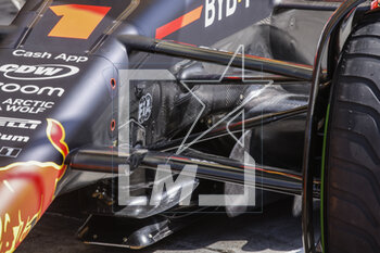 2023-03-03 - Red Bull Racing RB19, mechanical detail during the Formula 1 Gulf Air Bahrain Grand Prix 2023, 1st round of the 2023 FIA Formula One World Championship from March 2 to 5, 2023 on the Bahrain International Circuit, in Sakhir, Bahrain - F1 - BAHRAIN GRAND PRIX 2023 - FORMULA 1 - MOTORS