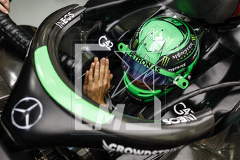 2023-03-03 - RUSSELL George (gbr), Mercedes AMG F1 Team W14, portrait cockpit during the Formula 1 Gulf Air Bahrain Grand Prix 2023, 1st round of the 2023 FIA Formula One World Championship from March 2 to 5, 2023 on the Bahrain International Circuit, in Sakhir, Bahrain - F1 - BAHRAIN GRAND PRIX 2023 - FORMULA 1 - MOTORS
