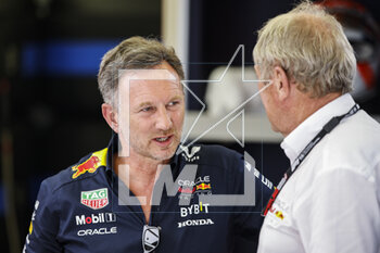 2023-03-04 - HORNER Christian (gbr), Team Principal of Red Bull Racing, portrait MARKO Helmut (aut), Drivers’ Manager of Red Bull Racing, portrait during the Formula 1 Gulf Air Bahrain Grand Prix 2023, 1st round of the 2023 FIA Formula One World Championship from March 2 to 5, 2023 on the Bahrain International Circuit, in Sakhir, Bahrain - F1 - BAHRAIN GRAND PRIX 2023 - FORMULA 1 - MOTORS