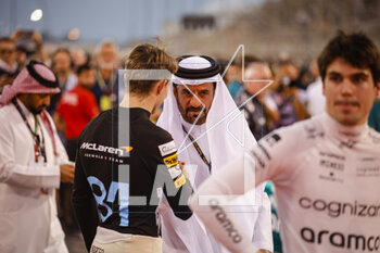 2023-03-05 - BEN SULAYEM Mohammed (uae), President of the FIA, portrait with PIASTRI Oscar (aus), McLaren F1 Team MCL60 during the Formula 1 Gulf Air Bahrain Grand Prix 2023, 1st round of the 2023 FIA Formula One World Championship from March 2 to 5, 2023 on the Bahrain International Circuit, in Sakhir, Bahrain - F1 - BAHRAIN GRAND PRIX 2023 - RACE - FORMULA 1 - MOTORS