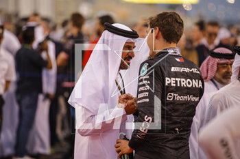 2023-03-05 - BEN SULAYEM Mohammed (uae), President of the FIA, portrait with RUSSELL George (gbr), Mercedes AMG F1 Team W14 during the Formula 1 Gulf Air Bahrain Grand Prix 2023, 1st round of the 2023 FIA Formula One World Championship from March 2 to 5, 2023 on the Bahrain International Circuit, in Sakhir, Bahrain - F1 - BAHRAIN GRAND PRIX 2023 - RACE - FORMULA 1 - MOTORS