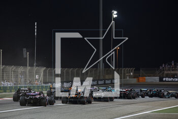 2023-03-05 - start of the race, depart, during the Formula 1 Gulf Air Bahrain Grand Prix 2023, 1st round of the 2023 FIA Formula One World Championship from March 2 to 5, 2023 on the Bahrain International Circuit, in Sakhir, Bahrain - F1 - BAHRAIN GRAND PRIX 2023 - RACE - FORMULA 1 - MOTORS