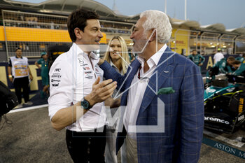 2023-03-05 - WOLFF Toto (aut), Team Principal & CEO of Mercedes AMG F1 Team, STROLL Lawrence (can), Aston Martin F1 Team owner, portrait during the Formula 1 Gulf Air Bahrain Grand Prix 2023, 1st round of the 2023 FIA Formula One World Championship from March 3 to 5, 2023 on the Bahrain International Circuit, in Sakhir, Bahrain - F1 - BAHRAIN GRAND PRIX 2023 - RACE - FORMULA 1 - MOTORS
