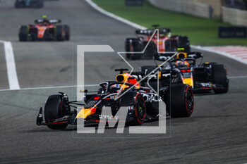 2023-03-05 - 01 VERSTAPPEN Max (nld), Red Bull Racing RB19, 11 PEREZ Sergio (mex), Red Bull Racing RB19, action during the Formula 1 Gulf Air Bahrain Grand Prix 2023, 1st round of the 2023 FIA Formula One World Championship from March 3 to 5, 2023 on the Bahrain International Circuit, in Sakhir, Bahrain - F1 - BAHRAIN GRAND PRIX 2023 - RACE - FORMULA 1 - MOTORS