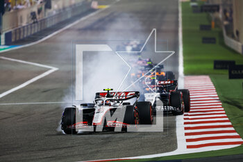 2023-03-05 - 27 HULKENBERG Nico (ger), Haas F1 Team VF-23 Ferrari, action during the Formula 1 Gulf Air Bahrain Grand Prix 2023, 1st round of the 2023 FIA Formula One World Championship from March 3 to 5, 2023 on the Bahrain International Circuit, in Sakhir, Bahrain - F1 - BAHRAIN GRAND PRIX 2023 - RACE - FORMULA 1 - MOTORS