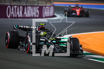17/03/2023 - 44 HAMILTON Lewis (gbr), Mercedes AMG F1 Team W14, action during the Formula 1 STC Saudi Arabian Grand Prix 2023, 2nd round of the 2023 Formula One World Championship from March 17 to 19, 2023 on the Jeddah Corniche Circuit, in Jeddah, Saudi Arabia - F1 - SAUDI ARABIAN GRAND PRIX 2023 - FORMULA 1 - MOTORI