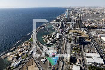 17/03/2023 - The track seen from the sky during the Formula 1 STC Saudi Arabian Grand Prix 2023, 2nd round of the 2023 Formula One World Championship from March 17 to 19, 2023 on the Jeddah Corniche Circuit, in Jeddah, Saudi Arabia - F1 - SAUDI ARABIAN GRAND PRIX 2023 - FORMULA 1 - MOTORI