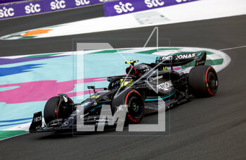 18/03/2023 - 44 HAMILTON Lewis (gbr), Mercedes AMG F1 Team W14, action during the Formula 1 STC Saudi Arabian Grand Prix 2023, 2nd round of the 2023 Formula One World Championship from March 17 to 19, 2023 on the Jeddah Corniche Circuit, in Jeddah, Saudi Arabia - F1 - SAUDI ARABIAN GRAND PRIX 2023 - FORMULA 1 - MOTORI