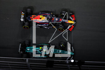 2023-03-19 - 11 PEREZ Sergio (mex), Red Bull Racing RB19, 14 ALONSO Fernando (spa), Aston Martin F1 Team AMR23, action during the Formula 1 STC Saudi Arabian Grand Prix 2023, 2nd round of the 2023 Formula One World Championship from March 17 to 19, 2023 on the Jeddah Corniche Circuit, in Jeddah, Saudi Arabia - F1 - SAUDI ARABIAN GRAND PRIX 2023 - RACE - FORMULA 1 - MOTORS