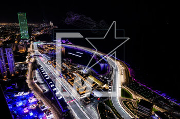 2023-03-19 - Drone show over the starting grid seen from the sky during the Formula 1 STC Saudi Arabian Grand Prix 2023, 2nd round of the 2023 Formula One World Championship from March 17 to 19, 2023 on the Jeddah Corniche Circuit, in Jeddah, Saudi Arabia - F1 - SAUDI ARABIAN GRAND PRIX 2023 - RACE - FORMULA 1 - MOTORS