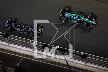 2023-03-19 - 63 RUSSELL George (gbr), Mercedes AMG F1 Team W14, 14 ALONSO Fernando (spa), Aston Martin F1 Team AMR23, action during the Formula 1 STC Saudi Arabian Grand Prix 2023, 2nd round of the 2023 Formula One World Championship from March 17 to 19, 2023 on the Jeddah Corniche Circuit, in Jeddah, Saudi Arabia - F1 - SAUDI ARABIAN GRAND PRIX 2023 - RACE - FORMULA 1 - MOTORS