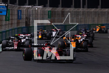 2023-03-19 - 16 LECLERC Charles (mco), Scuderia Ferrari SF-23, action during the Formula 1 STC Saudi Arabian Grand Prix 2023, 2nd round of the 2023 Formula One World Championship from March 17 to 19, 2023 on the Jeddah Corniche Circuit, in Jeddah, Saudi Arabia - F1 - SAUDI ARABIAN GRAND PRIX 2023 - RACE - FORMULA 1 - MOTORS