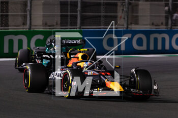 2023-03-19 - 11 PEREZ Sergio (mex), Red Bull Racing RB19, action 14 ALONSO Fernando (spa), Aston Martin F1 Team AMR23, action during the Formula 1 STC Saudi Arabian Grand Prix 2023, 2nd round of the 2023 Formula One World Championship from March 17 to 19, 2023 on the Jeddah Corniche Circuit, in Jeddah, Saudi Arabia - F1 - SAUDI ARABIAN GRAND PRIX 2023 - RACE - FORMULA 1 - MOTORS