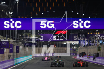 2023-03-19 - 44 HAMILTON Lewis (gbr), Mercedes AMG F1 Team W14, action 16 LECLERC Charles (mco), Scuderia Ferrari SF-23, action during the Formula 1 STC Saudi Arabian Grand Prix 2023, 2nd round of the 2023 Formula One World Championship from March 17 to 19, 2023 on the Jeddah Corniche Circuit, in Jeddah, Saudi Arabia - F1 - SAUDI ARABIAN GRAND PRIX 2023 - RACE - FORMULA 1 - MOTORS