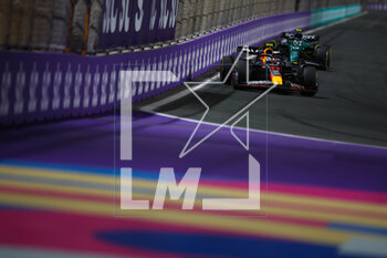 2023-03-19 - 11 PEREZ Sergio (mex), Red Bull Racing RB19, action 14 ALONSO Fernando (spa), Aston Martin F1 Team AMR23, action during the Formula 1 STC Saudi Arabian Grand Prix 2023, 2nd round of the 2023 Formula One World Championship from March 17 to 19, 2023 on the Jeddah Corniche Circuit, in Jeddah, Saudi Arabia - F1 - SAUDI ARABIAN GRAND PRIX 2023 - RACE - FORMULA 1 - MOTORS