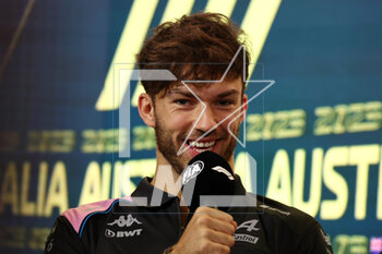 2023-03-30 - GASLY Pierre (fra), Alpine F1 Team A523, portrait, press conference during the Formula 1 Rolex Australian Grand Prix 2023, 3rd round of the 2023 Formula One World Championship from March 31 to April 2, 2023 on the Albert Park Circuit, in Melbourne, Australia - F1 - AUSTRALIAN GRAND PRIX 2023 - FORMULA 1 - MOTORS