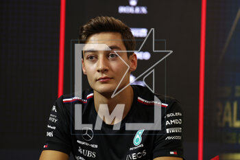 2023-03-30 - RUSSELL George (gbr), Mercedes AMG F1 Team W14, portrait, press conference during the Formula 1 Rolex Australian Grand Prix 2023, 3rd round of the 2023 Formula One World Championship from March 31 to April 2, 2023 on the Albert Park Circuit, in Melbourne, Australia - F1 - AUSTRALIAN GRAND PRIX 2023 - FORMULA 1 - MOTORS
