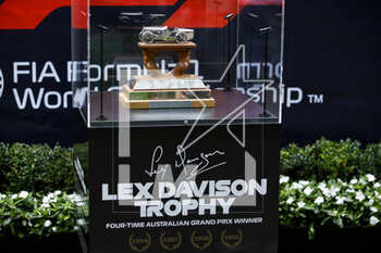 2023-03-30 - Lex Davison Trophy, Four-time Australian Grand Prix Winner during the Formula 1 Rolex Australian Grand Prix 2023, 3rd round of the 2023 Formula One World Championship from March 31 to April 2, 2023 on the Albert Park Circuit, in Melbourne, Australia - F1 - AUSTRALIAN GRAND PRIX 2023 - FORMULA 1 - MOTORS