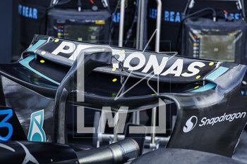 2023-03-31 - Mercedes AMG F1 Team W14, mechanical detail DRS system during the Formula 1 Rolex Australian Grand Prix 2023, 3rd round of the 2023 Formula One World Championship from March 31 to April 2, 2023 on the Albert Park Circuit, in Melbourne, Australia - F1 - AUSTRALIAN GRAND PRIX 2023 - FORMULA 1 - MOTORS