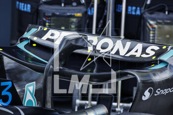 2023-03-31 - Mercedes AMG F1 Team W14, mechanical detail DRS system during the Formula 1 Rolex Australian Grand Prix 2023, 3rd round of the 2023 Formula One World Championship from March 31 to April 2, 2023 on the Albert Park Circuit, in Melbourne, Australia - F1 - AUSTRALIAN GRAND PRIX 2023 - FORMULA 1 - MOTORS