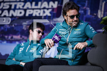 2023-03-31 - ALONSO Fernando (spa), Aston Martin F1 Team AMR23, portrait STROLL Lance (can), Aston Martin F1 Team AMR23, portrait during the Formula 1 Rolex Australian Grand Prix 2023, 3rd round of the 2023 Formula One World Championship from March 31 to April 2, 2023 on the Albert Park Circuit, in Melbourne, Australia - F1 - AUSTRALIAN GRAND PRIX 2023 - FORMULA 1 - MOTORS