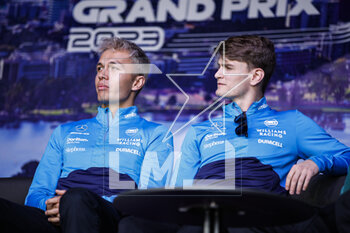 2023-03-31 - ALBON Alexander (tha), Williams Racing FW45, portrait SARGEANT Logan (usa), Williams Racing FW45, portrait during the Formula 1 Rolex Australian Grand Prix 2023, 3rd round of the 2023 Formula One World Championship from March 31 to April 2, 2023 on the Albert Park Circuit, in Melbourne, Australia - F1 - AUSTRALIAN GRAND PRIX 2023 - FORMULA 1 - MOTORS