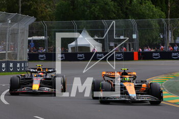 2023-03-31 - 04 NORRIS Lando (gbr), McLaren F1 Team MCL60, action 11 PEREZ Sergio (mex), Red Bull Racing RB19, action during the Formula 1 Rolex Australian Grand Prix 2023, 3rd round of the 2023 Formula One World Championship from March 31 to April 2, 2023 on the Albert Park Circuit, in Melbourne, Australia - F1 - AUSTRALIAN GRAND PRIX 2023 - FORMULA 1 - MOTORS