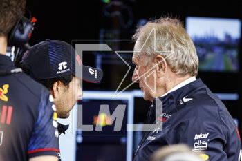 2023-03-31 - MARKO Helmut (aut), Drivers’ Manager of Red Bull Racing, portrait PEREZ Sergio (mex), Red Bull Racing RB19, portrait during the Formula 1 Rolex Australian Grand Prix 2023, 3rd round of the 2023 Formula One World Championship from March 31 to April 2, 2023 on the Albert Park Circuit, in Melbourne, Australia - F1 - AUSTRALIAN GRAND PRIX 2023 - FORMULA 1 - MOTORS