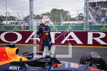 2023-04-01 - VERSTAPPEN Max (ned), Red Bull Racing RB19, portrait pole position celebration during the Formula 1 Rolex Australian Grand Prix 2023, 3rd round of the 2023 Formula One World Championship from March 31 to April 2, 2023 on the Albert Park Circuit, in Melbourne, Australia - F1 - AUSTRALIAN GRAND PRIX 2023 - FORMULA 1 - MOTORS