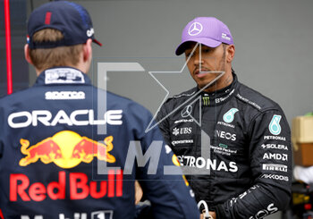 2023-04-01 - HAMILTON Lewis (gbr), Mercedes AMG F1 Team W14, portrait VERSTAPPEN Max (ned), Red Bull Racing RB19, portrait during the Formula 1 Rolex Australian Grand Prix 2023, 3rd round of the 2023 Formula One World Championship from March 31 to April 2, 2023 on the Albert Park Circuit, in Melbourne, Australia - F1 - AUSTRALIAN GRAND PRIX 2023 - FORMULA 1 - MOTORS