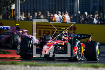 2023-04-02 - 55 SAINZ Carlos (spa), Scuderia Ferrari SF-23, action during the Formula 1 Rolex Australian Grand Prix 2023, 3rd round of the 2023 Formula One World Championship from March 31 to April 2, 2023 on the Albert Park Circuit, in Melbourne, Australia - F1 - AUSTRALIAN GRAND PRIX 2023 - RACE - FORMULA 1 - MOTORS
