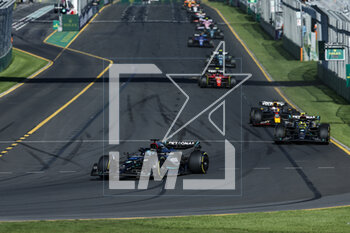 2023-04-02 - 63 RUSSELL George (gbr), Mercedes AMG F1 Team W14, action 44 HAMILTON Lewis (gbr), Mercedes AMG F1 Team W14, action 01 VERSTAPPEN Max (nld), Red Bull Racing RB19, action during the Formula 1 Rolex Australian Grand Prix 2023, 3rd round of the 2023 Formula One World Championship from March 31 to April 2, 2023 on the Albert Park Circuit, in Melbourne, Australia - F1 - AUSTRALIAN GRAND PRIX 2023 - RACE - FORMULA 1 - MOTORS