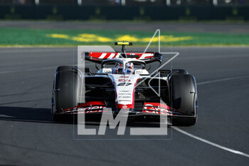 2023-04-02 - 27 HULKENBERG Nico (ger), Haas F1 Team VF-23 Ferrari, action during the Formula 1 Rolex Australian Grand Prix 2023, 3rd round of the 2023 Formula One World Championship from March 31 to April 2, 2023 on the Albert Park Circuit, in Melbourne, Australia - F1 - AUSTRALIAN GRAND PRIX 2023 - RACE - FORMULA 1 - MOTORS