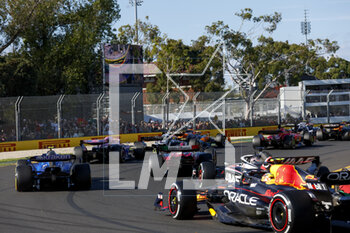 2023-04-02 - start of the race, depart, during the Formula 1 Rolex Australian Grand Prix 2023, 3rd round of the 2023 Formula One World Championship from March 31 to April 2, 2023 on the Albert Park Circuit, in Melbourne, Australia - F1 - AUSTRALIAN GRAND PRIX 2023 - RACE - FORMULA 1 - MOTORS