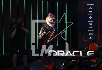 2023-04-02 - VERSTAPPEN Max (ned), Red Bull Racing RB19, portrait celebrates the victory during the Formula 1 Rolex Australian Grand Prix 2023, 3rd round of the 2023 Formula One World Championship from March 31 to April 2, 2023 on the Albert Park Circuit, in Melbourne, Australia - F1 - AUSTRALIAN GRAND PRIX 2023 - RACE - FORMULA 1 - MOTORS