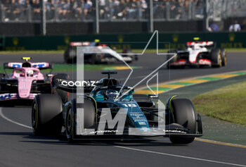 2023-04-02 - 18 STROLL Lance (can), Aston Martin F1 Team AMR23, action during the Formula 1 Rolex Australian Grand Prix 2023, 3rd round of the 2023 Formula One World Championship from March 31 to April 2, 2023 on the Albert Park Circuit, in Melbourne, Australia - F1 - AUSTRALIAN GRAND PRIX 2023 - RACE - FORMULA 1 - MOTORS