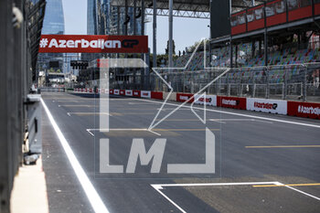 2023-04-27 - Baku circuit starting grid, grille de depart, during the Formula 1 Azerbaijan Grand Prix 2023, 4th round of the 2023 Formula One World Championship from April 28 to 30, 2023 on the Baku City Circuit, in Baku, Azerbaijan - F1 - AZERBAIJAN GRAND PRIX 2023 - FORMULA 1 - MOTORS