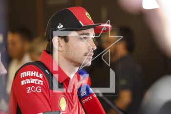 2023-04-27 - LECLERC Charles (mco), Scuderia Ferrari SF-23, portrait during the Formula 1 Azerbaijan Grand Prix 2023, 4th round of the 2023 Formula One World Championship from April 28 to 30, 2023 on the Baku City Circuit, in Baku, Azerbaijan - F1 - AZERBAIJAN GRAND PRIX 2023 - FORMULA 1 - MOTORS