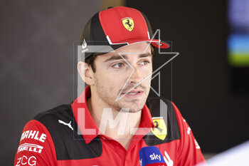 2023-04-27 - LECLERC Charles (mco), Scuderia Ferrari SF-23, portrait during the Formula 1 Azerbaijan Grand Prix 2023, 4th round of the 2023 Formula One World Championship from April 28 to 30, 2023 on the Baku City Circuit, in Baku, Azerbaijan - F1 - AZERBAIJAN GRAND PRIX 2023 - FORMULA 1 - MOTORS