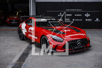2023-04-27 - Mercedes AMG Safety Car during the Formula 1 Azerbaijan Grand Prix 2023, 4th round of the 2023 Formula One World Championship from April 28 to 30, 2023 on the Baku City Circuit, in Baku, Azerbaijan - F1 - AZERBAIJAN GRAND PRIX 2023 - FORMULA 1 - MOTORS