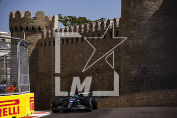 2023-04-28 - 63 RUSSELL George (gbr), Mercedes AMG F1 Team W14, action during the Formula 1 Azerbaijan Grand Prix 2023, 4th round of the 2023 Formula One World Championship from April 28 to 30, 2023 on the Baku City Circuit, in Baku, Azerbaijan - F1 - AZERBAIJAN GRAND PRIX 2023 - FORMULA 1 - MOTORS